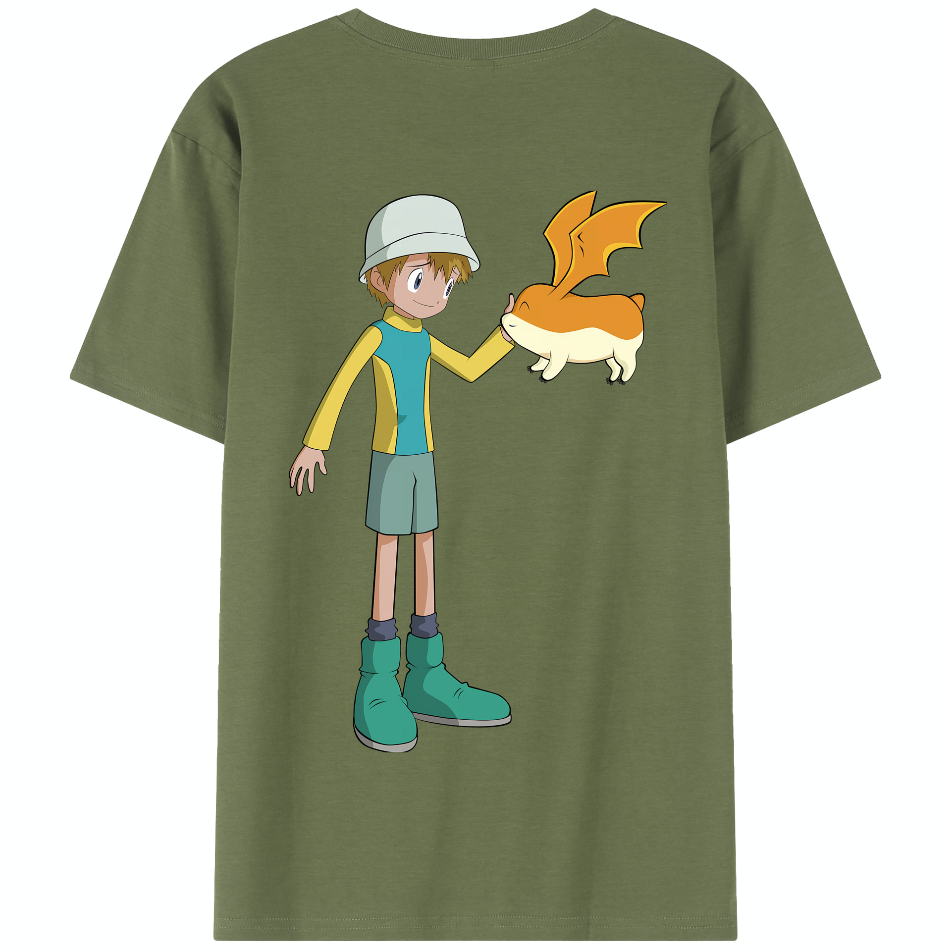 （画像用） Digimon デジタルモンスター/デジモン 綿100％半袖Tシャツ（背面プリント）